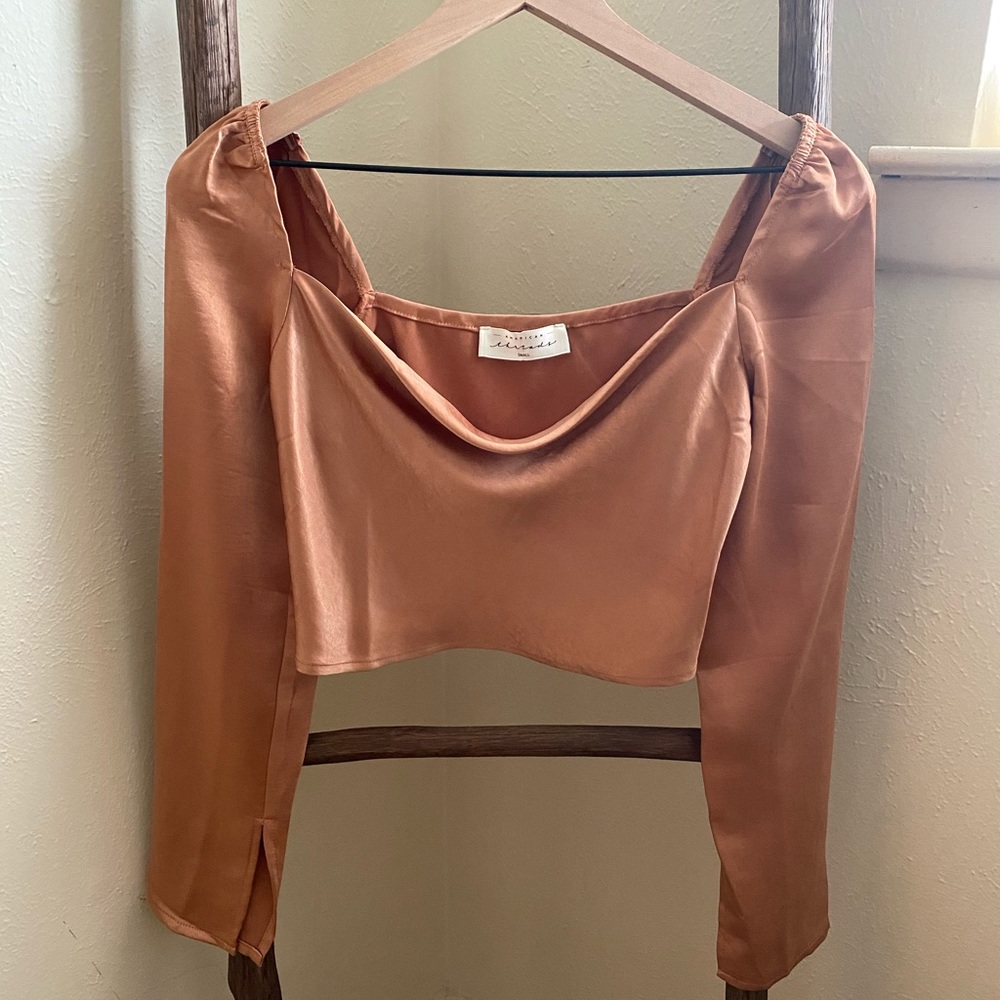 Dusty Rose Satin Top